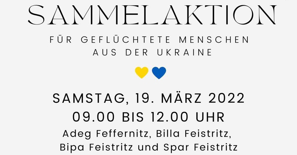 Unterst&uuml;tzung f&uuml;r gefl&uuml;chtete Menschen  aus der Ukraine